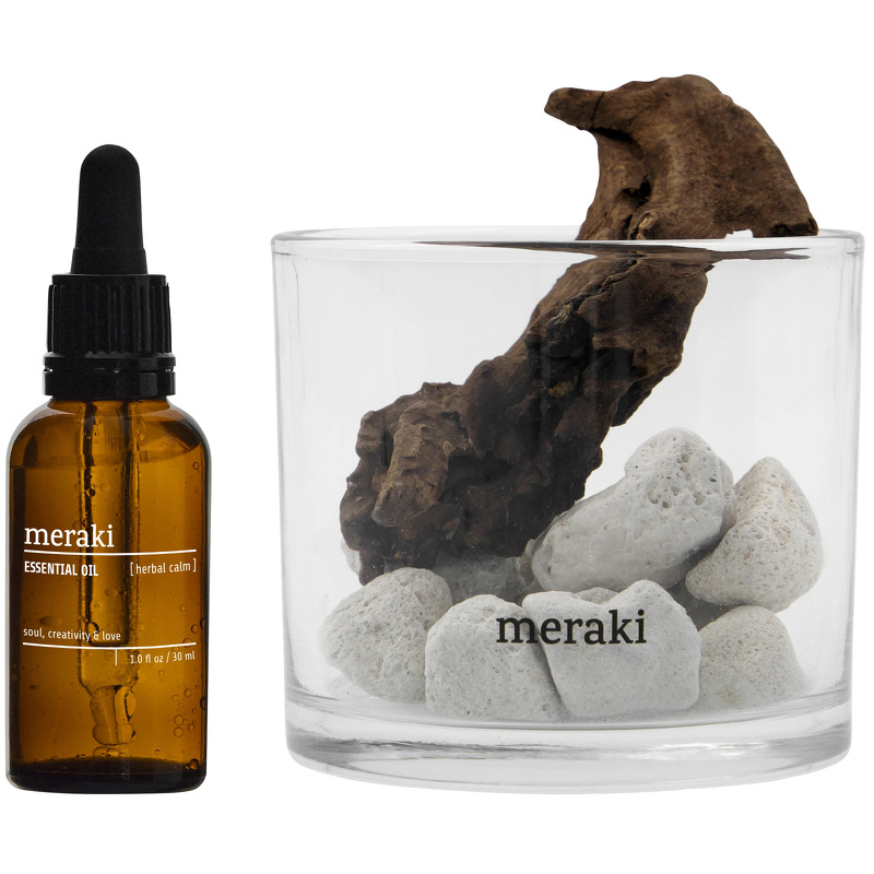 Meraki Duftfrisker sæt, MKLavastone & wood - Herbal calm, 30ml.