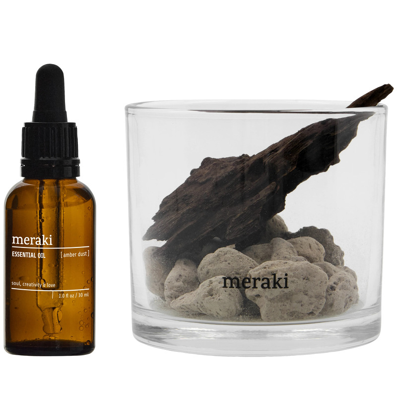 Meraki Duftfrisker sæt, MKLavastone & wood - Amber dust, 30ml.