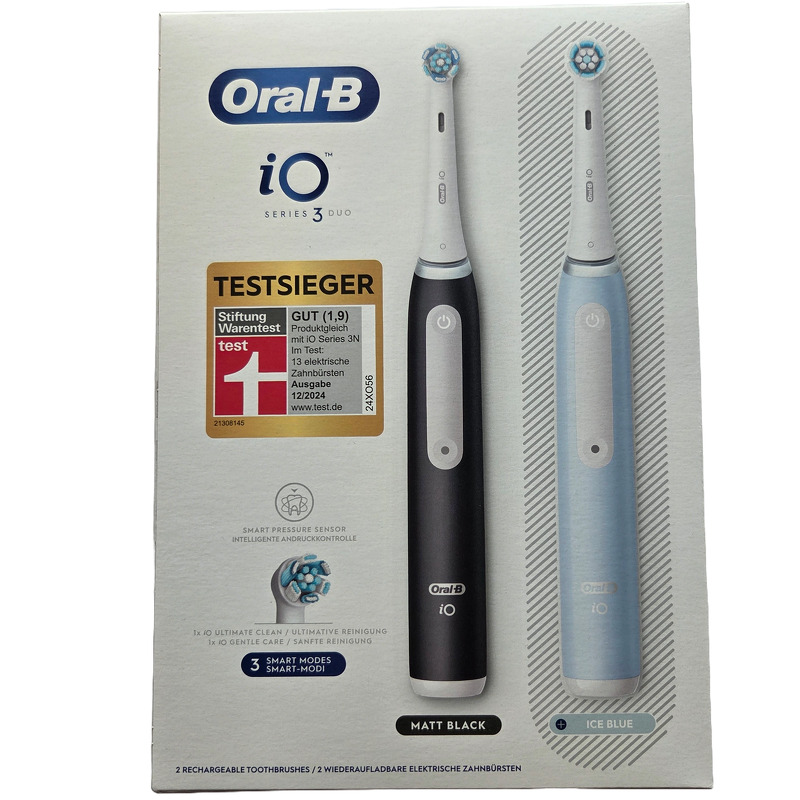 Oral-B iO3 Electric Toothbrush Duo 2 pcs - Black + Blue