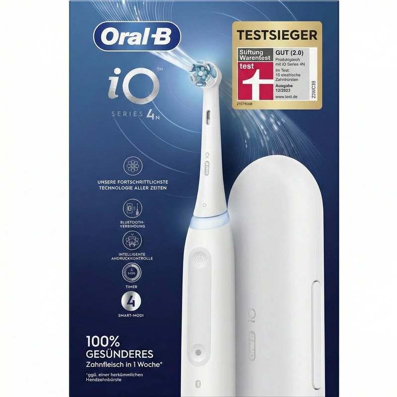 Oral-B iO Series 4 Electric Toothbrush - Quite White billede