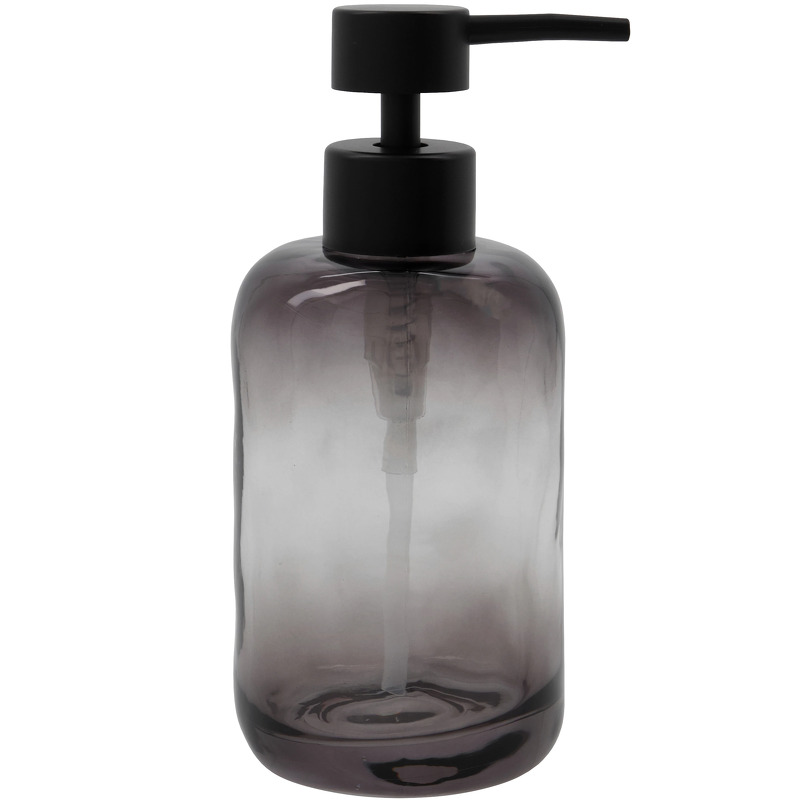 House Doctor - Sæbedispenser Wah 17cm Glas Grå Kruset Sort Pumpe