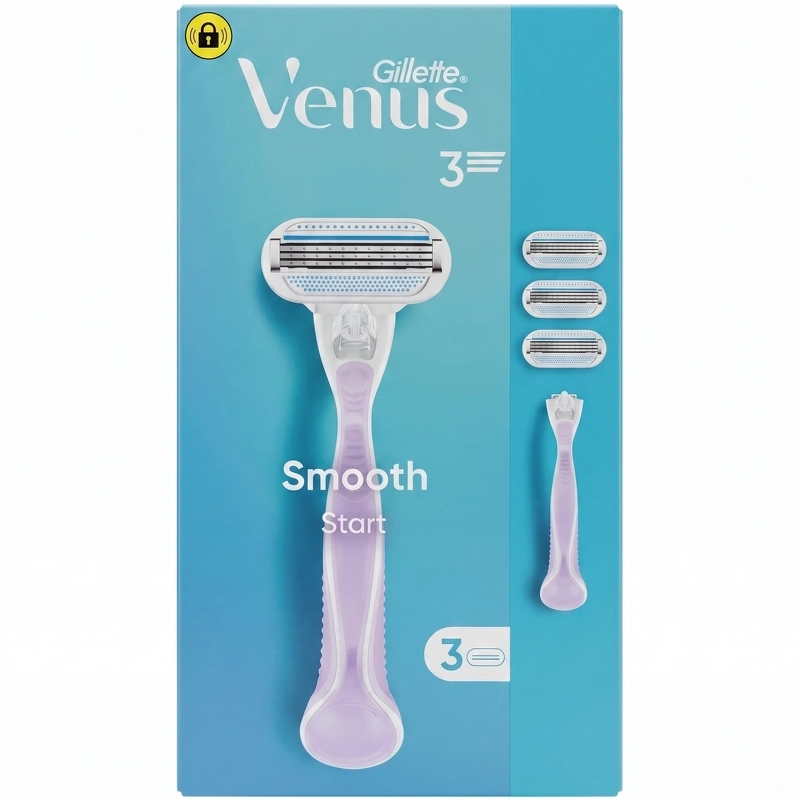 Gillette Venus Smooth Start Razor 3 Blades 3 pieces