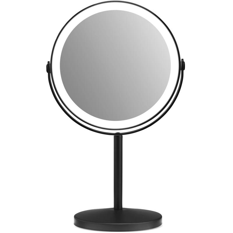 Gillian Jones - Rechargeable LED table mirror with USB-C &10 x - Mat Black