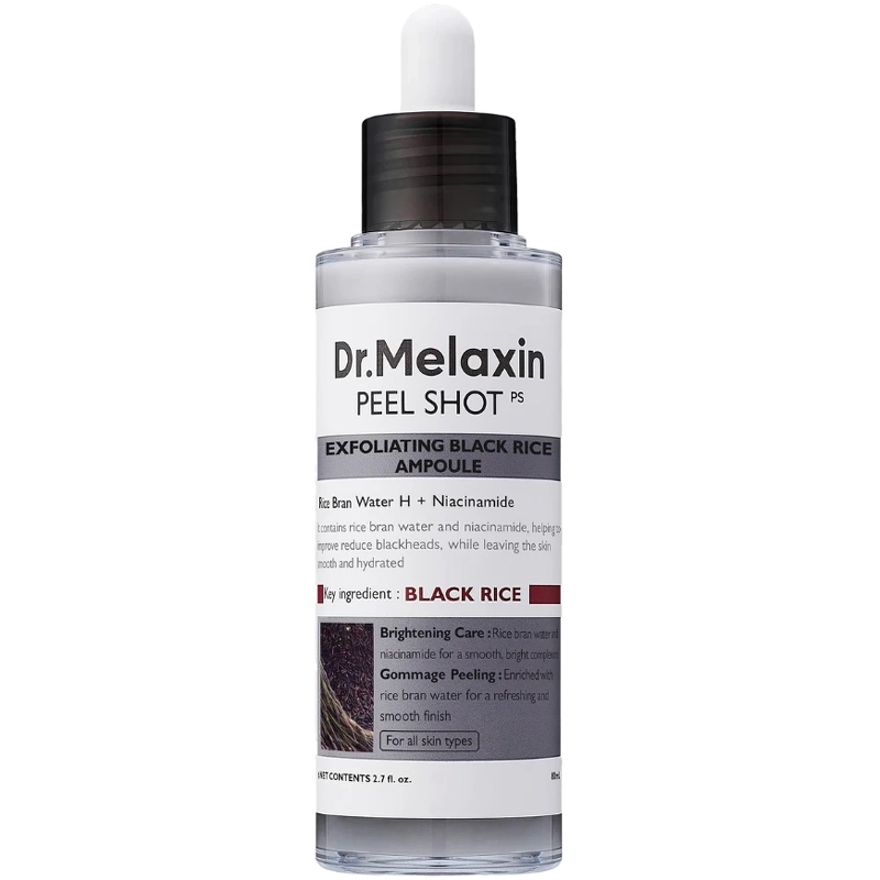 Dr.Melaxin Peel Shot Exfoliating Black Rice Ampoule 80 ml
