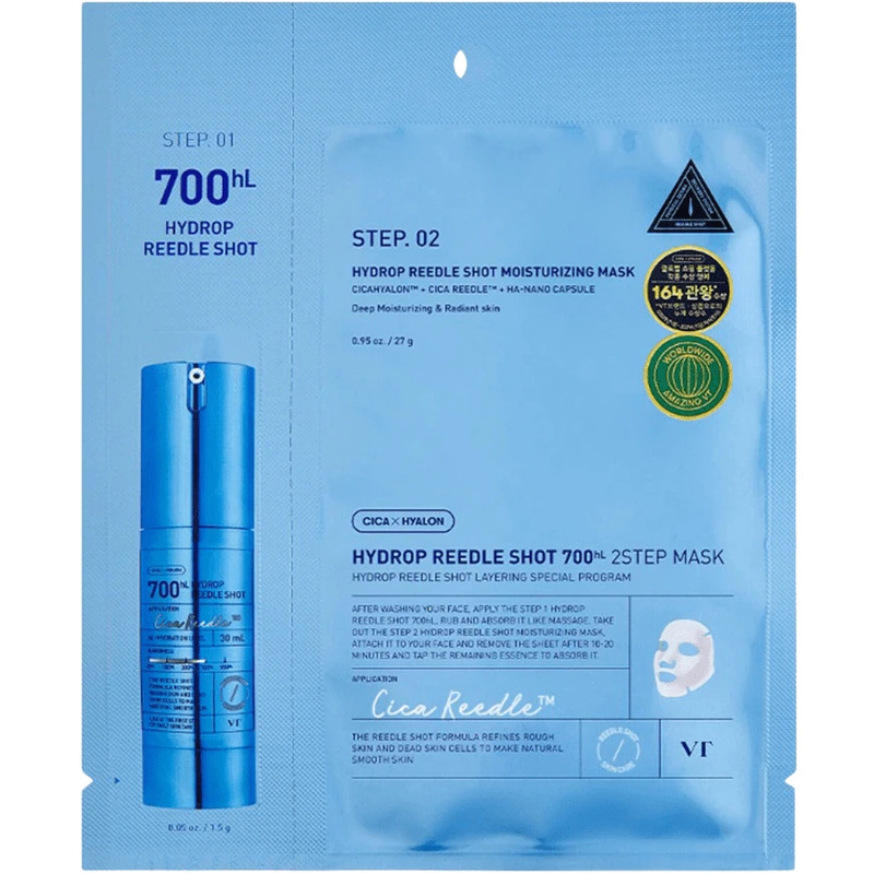 VT Cosmetics Hydrop Reedle Shot 700hL 2-STEP Mask