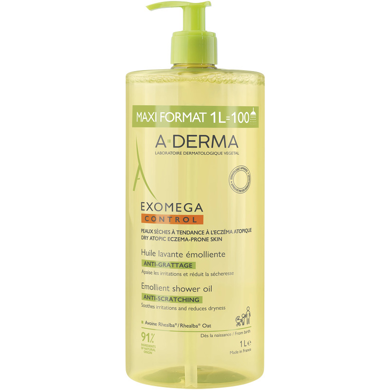 A-DERMA Exomega Control Shower Oil 1000 ml