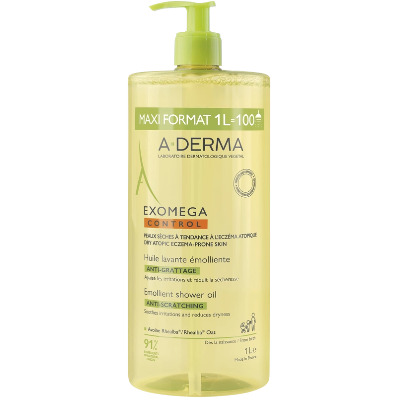 A-DERMA Exomega Control Shower Oil 1000 ml