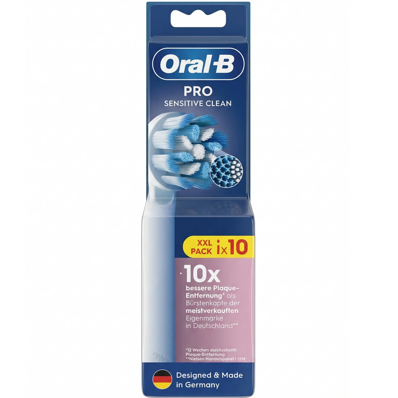 Oral-B Pro Sensitive Clean Aufsteckbürsten 10 (weiß, Frustfreie Umverpackung)