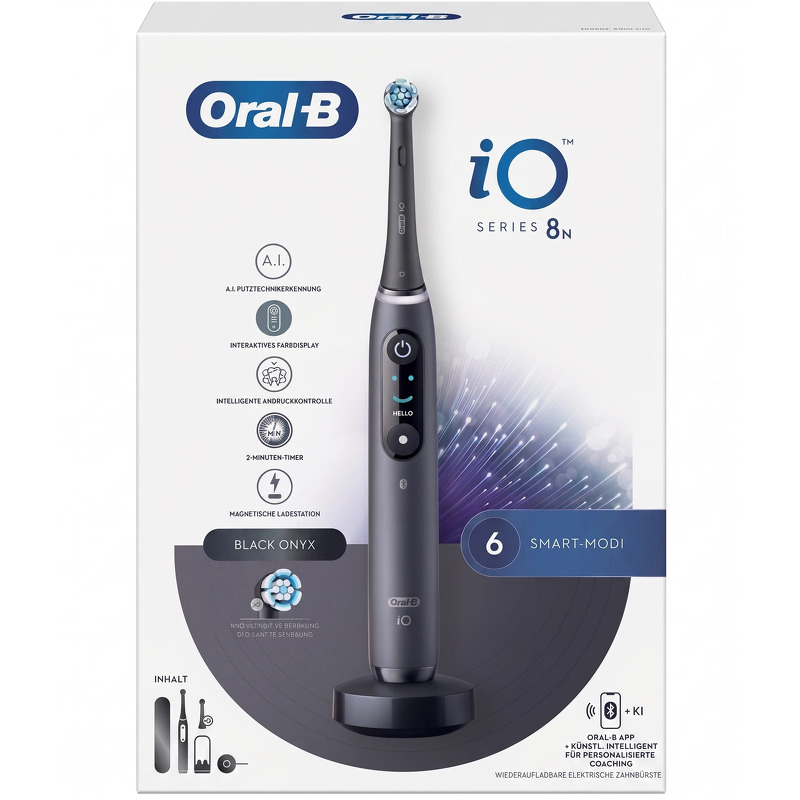 Oral-B iO8 Electric Toothbrush With Travel Case - Black