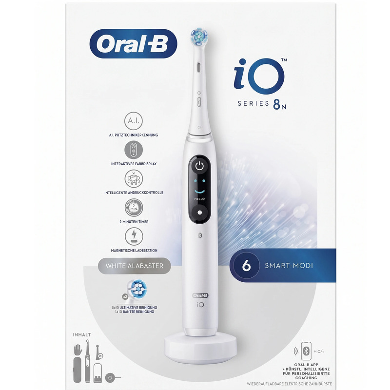 Oral-B iO8 Electric Toothbrush With Travel Case - White