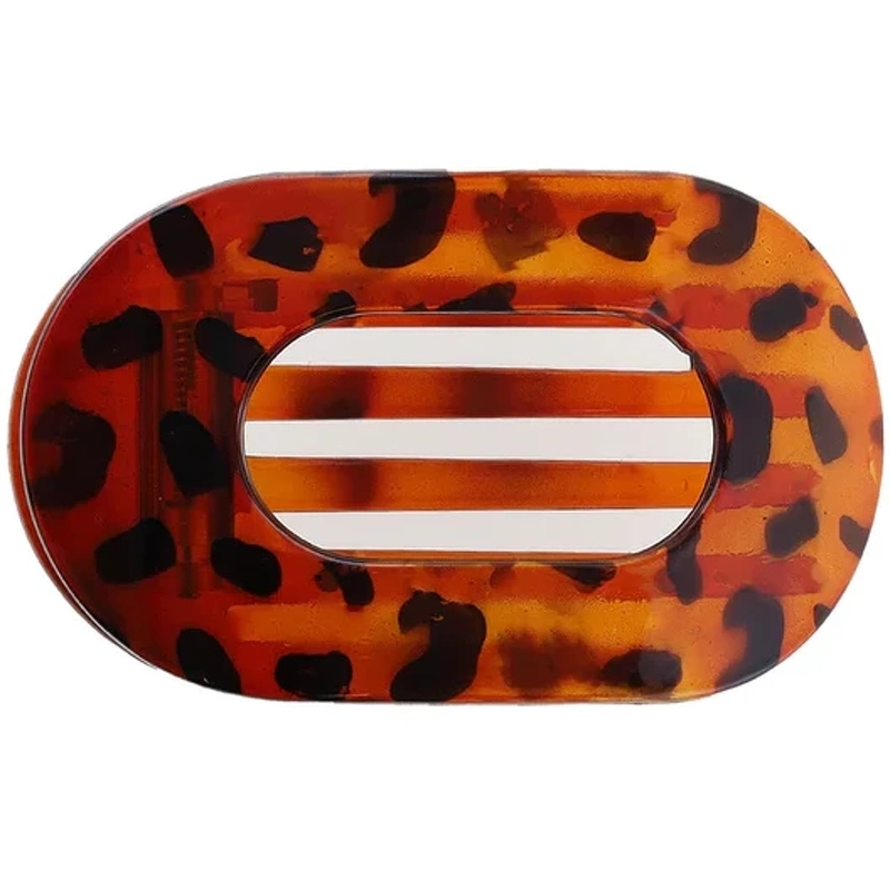 By Stær Eva Hairclip Large - Leo Dark Brown