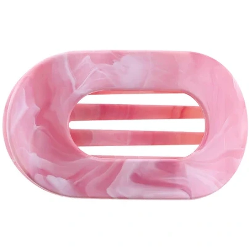 By Stær Eva Hairclip Medium - Marble Rosy/White