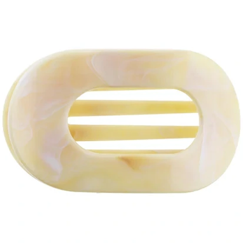 By Stær Eva Hairclip Medium - Marble Sand/White