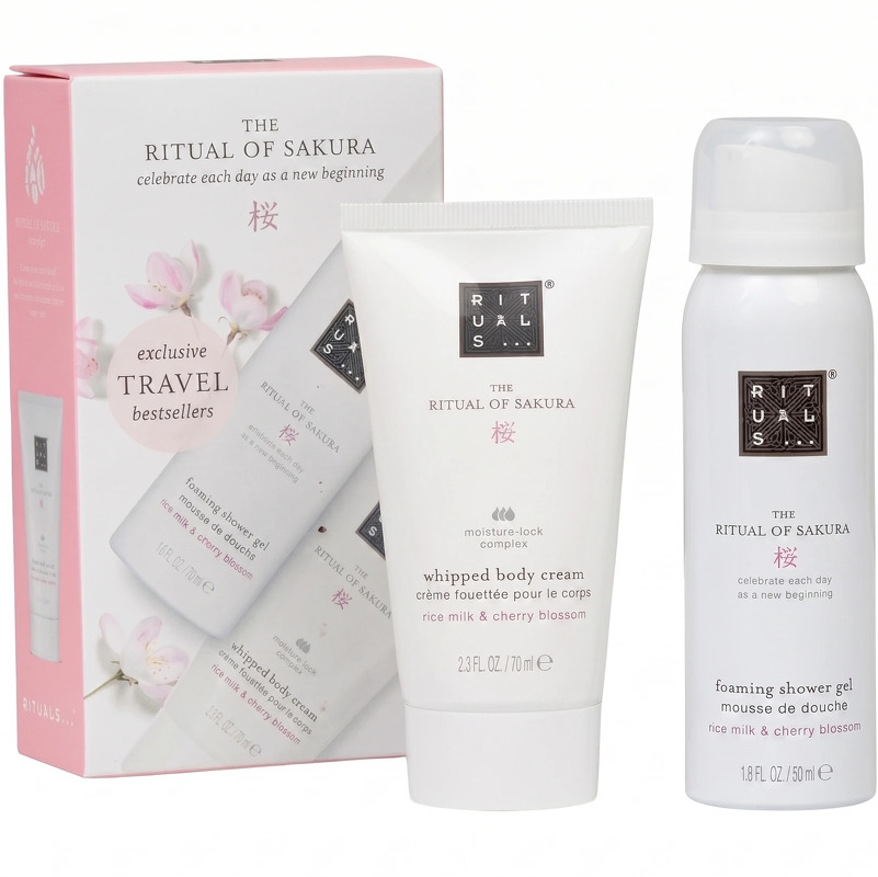 Rituals Sakura Exclusive Travel Set 120 ml Foarming Shower Gel 50ml/Whipped Body Cream 70ml