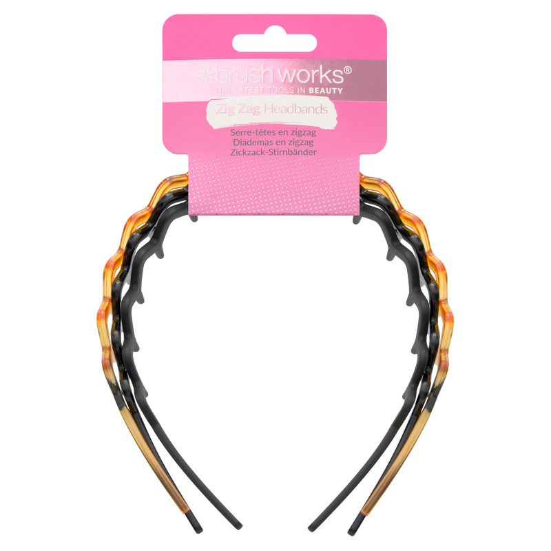 Brushworks Zig Zag Headband 3 pieces