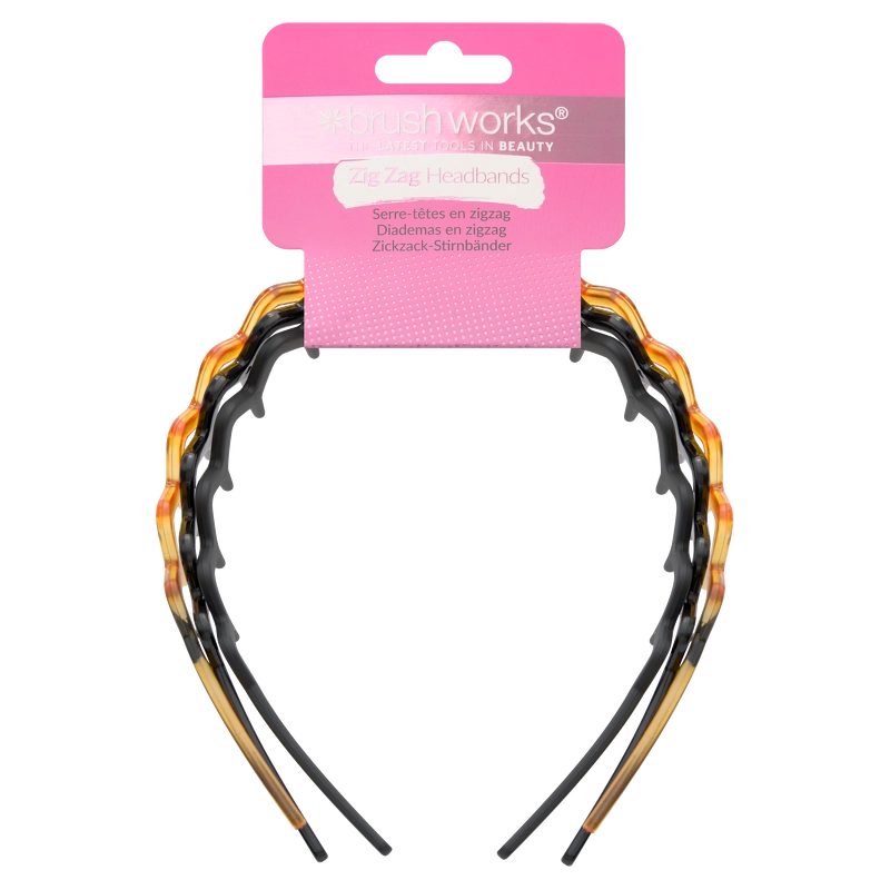 Brushworks Zig Zag Headband 3 Pieces
