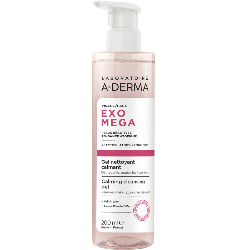 A-DERMA Exomega Face Calming Cleansing Gel 200 ml