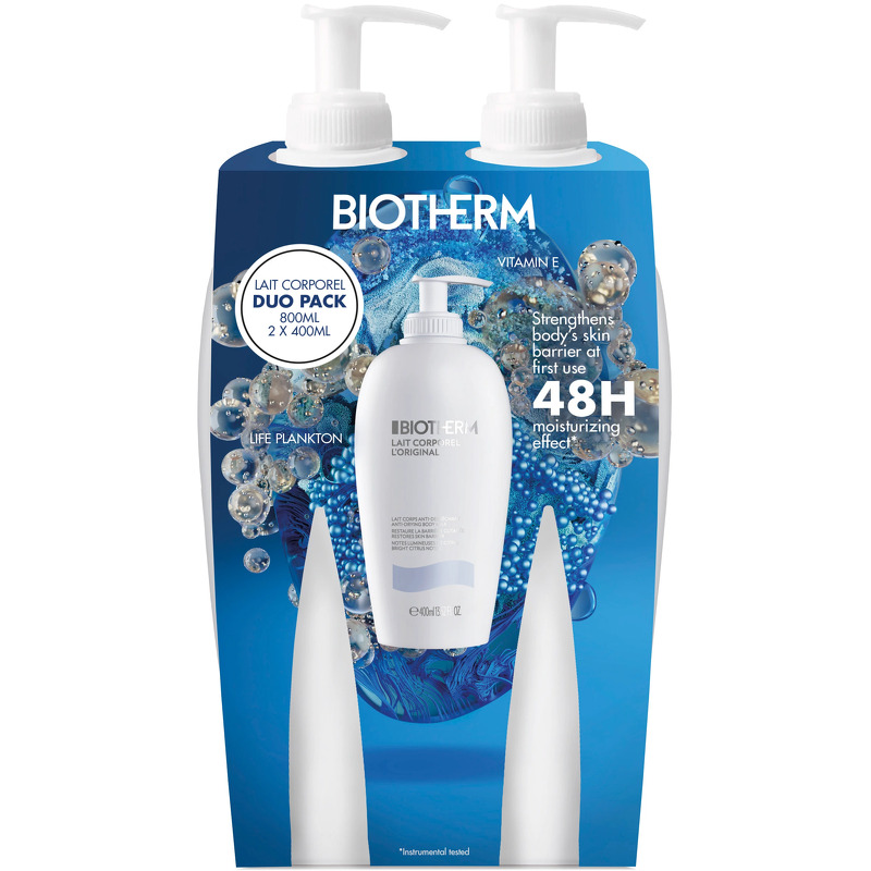 Biotherm Lait Corporel Body Milk Duo Gavesæt 2 x 400 ml