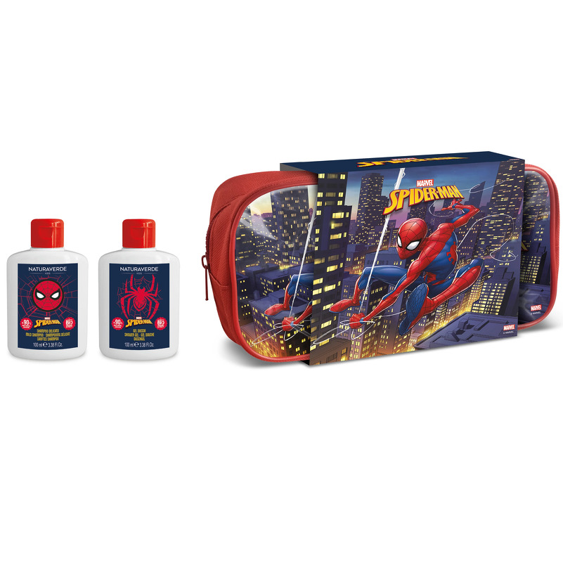 Naturaverde Spiderman Toiletry Bag Gaveæske 200 ml (Limited Edition)