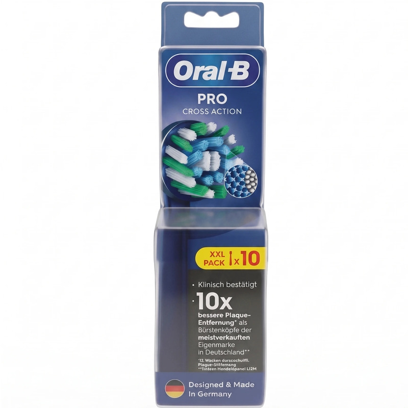 Oral-B Pro Cross Action Brush Heads 10 pcs - Black