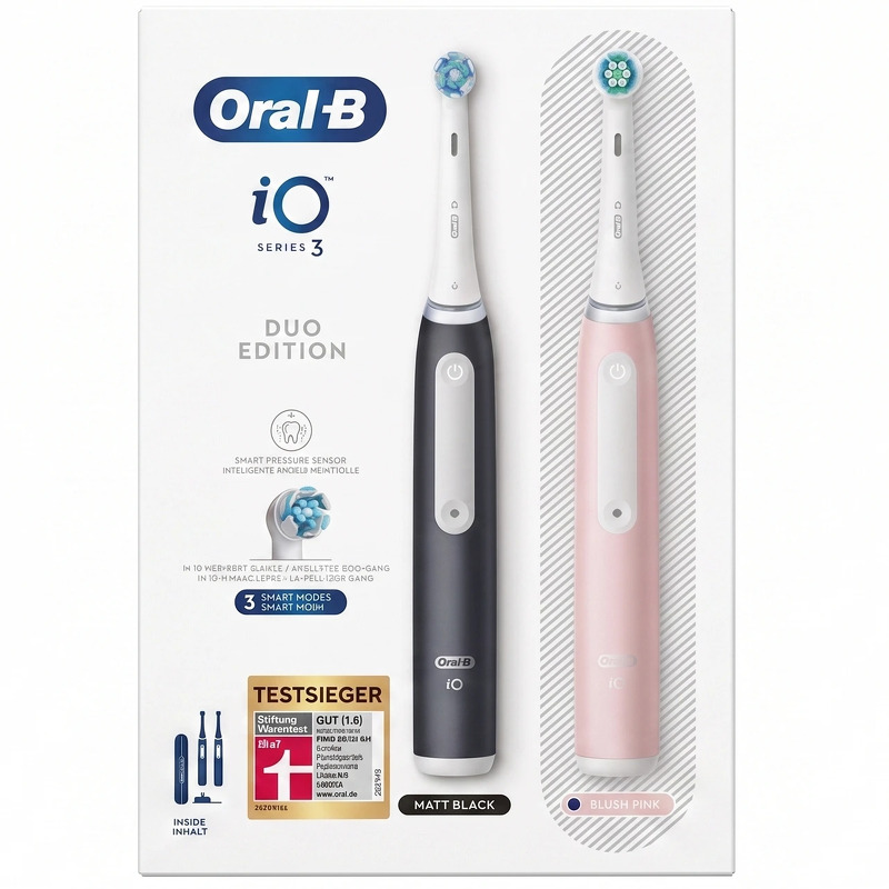 Oral-B iO3 Electric Toothbrush Duo 2 pcs - Black + Pink