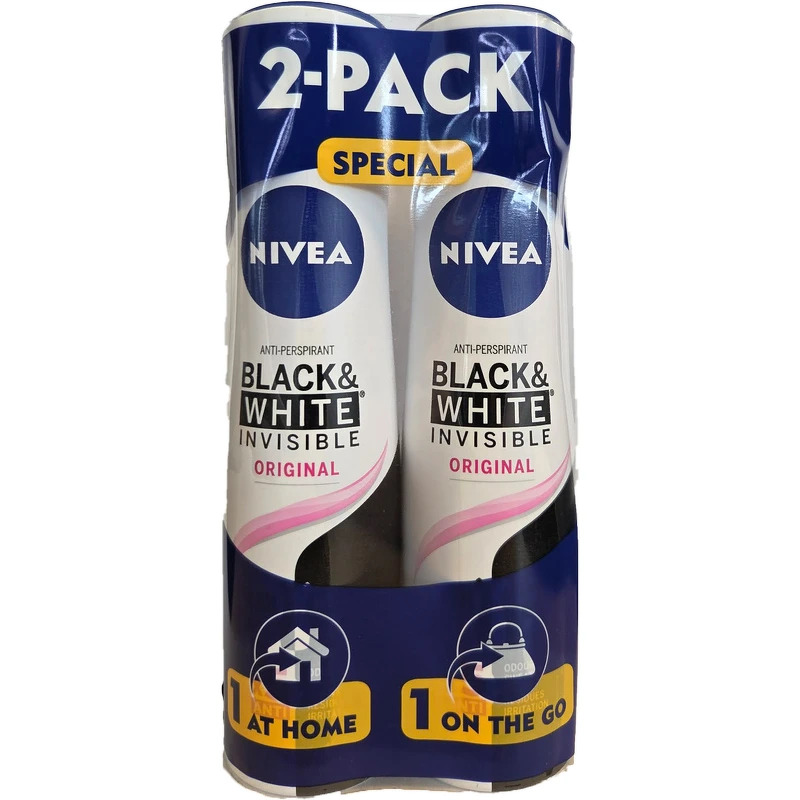 Nivea Black & White Original Female Spray 2-Pack