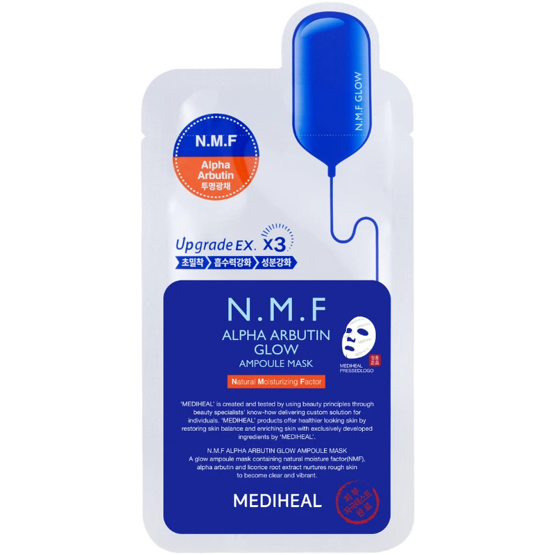 Mediheal N.M.F Alpha Arbutin Glow Ampoule Mask 1 stk