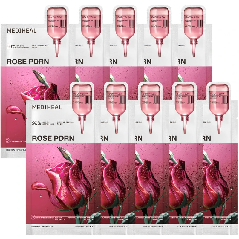 Mediheal Rose PDRN Essential Mask Healthy Glow 10 pieces