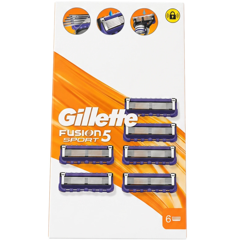 Gillette Fusion Sport 5 Blades 6 pcs