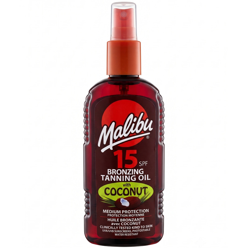 Malibu Sun Bronzing Tanning Oil With Coconut SPF 15 - 200 ml