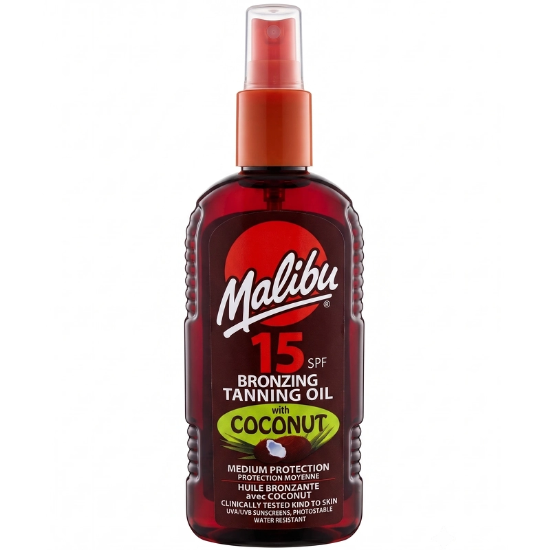 Malibu Sun Bronzing Tanning Oil With Coconut SPF 15 - 200 ml