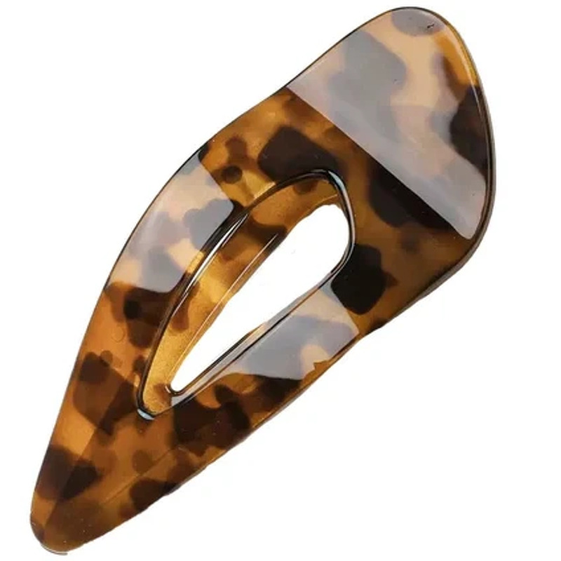 By Stær Runa Hair Clip - Brown/Leo