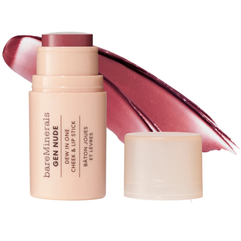 bareMinerals GEN NUDE Dew in One Cheek & Lip Stick Berry Me in Merlot - 4.5 g