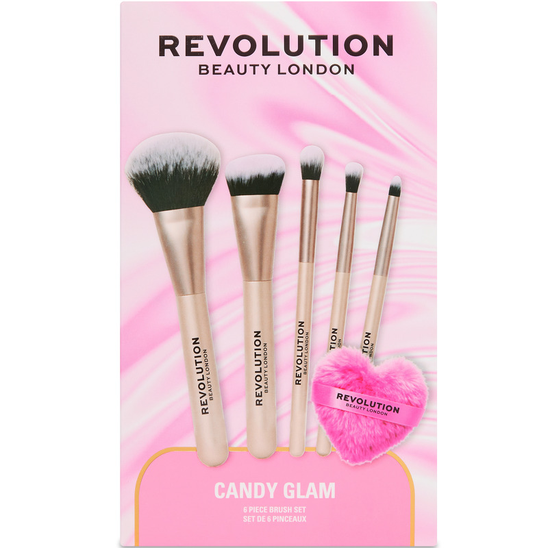Makeup Revolution Candy Glam Brush Gavesæt (Limited Edition)