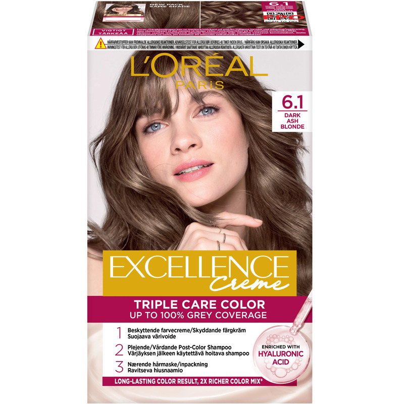L'Oréal Paris Excellence Creme Permanent Color - 6.1 Dark Ash Blonde