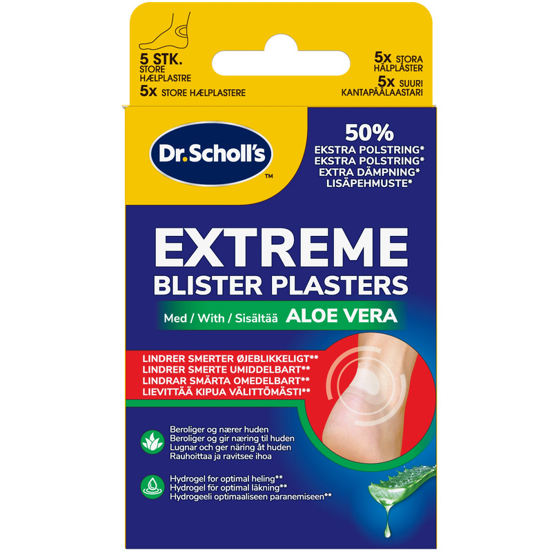 Scholl Ext Blister Plasters w Aloe Vera 5 pcs