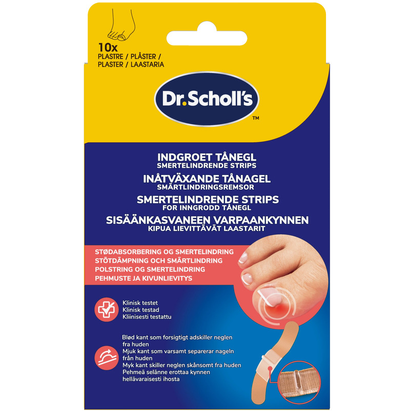 Scholl Ingrown Toenail Relief Strips 10 pcs