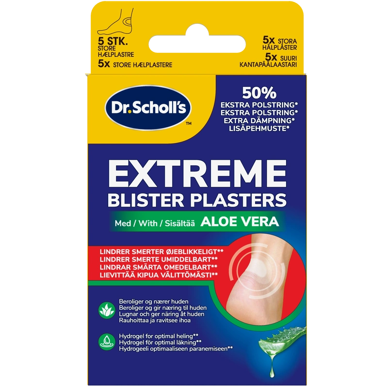 Scholl Extreme Blister Plaster W. Aloe Vera 5 pairs
