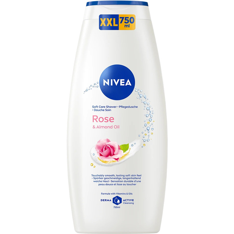 Nivea Soft Care Shower Rose & Almond Oil 750 ml