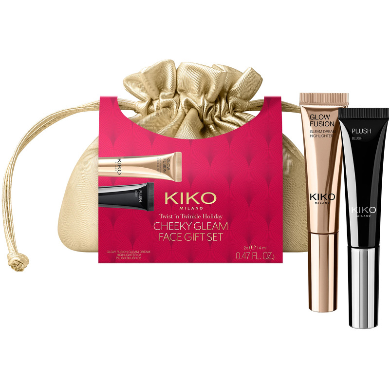 KIKO Milano Twist 'N Twinkle Holiday Cheeky Gleam Face Gavesæt (Limited Edition)