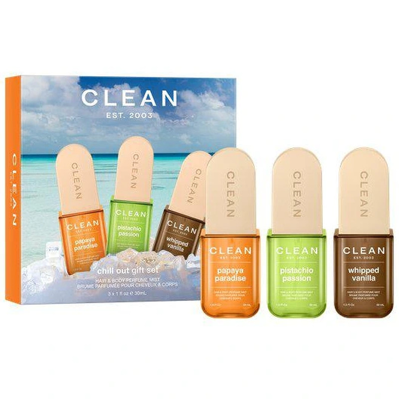 Clean Hair & Body Perfume Mist Gaveæske 3 x 30 ml