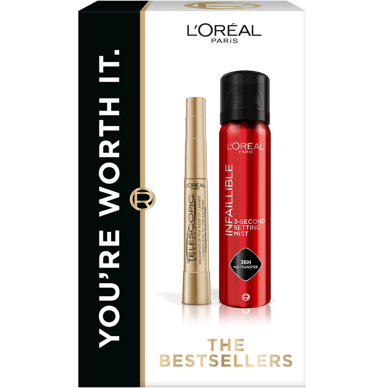 L'Oréal Paris Telescopic Mascara & Infaillible Setting Mist Gaveæske (Limited Edition)