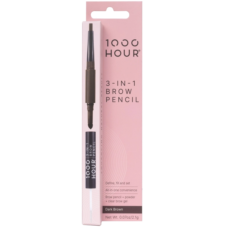 1000 Hour 3 in 1 Brow Pencil 2,1 g - Dark Brown