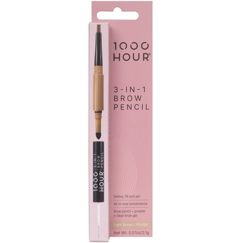 1000 Hour 3 in 1 Brow Pencil 2,1 g - Light Brown