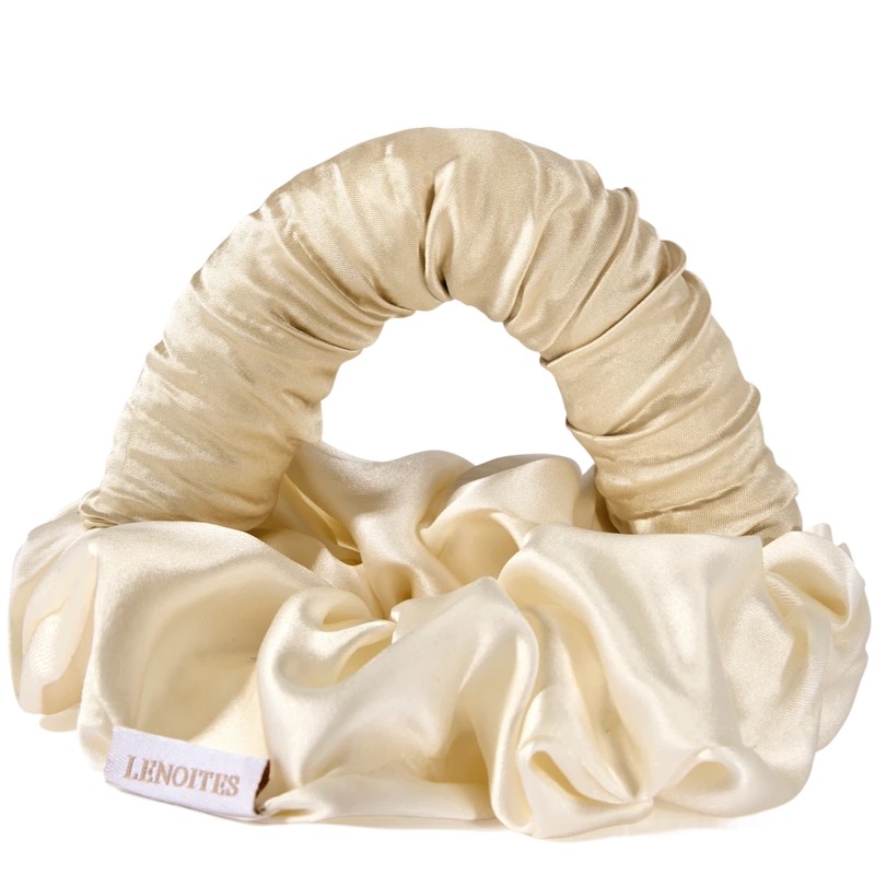 Lenoites Blowout Tie in Mulberry Silk - Golden Sand, Small