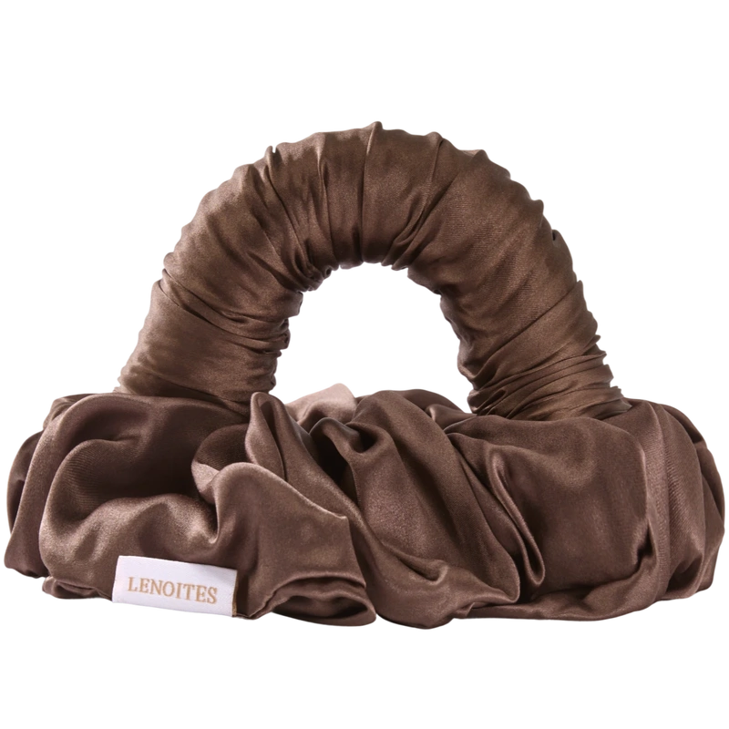 Lenoites Blowout Tie in Mulberry Silk - Brown, Large
