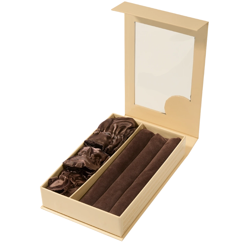 Lenoites Heatless Curl Rods with Caps 3-Pack - Brown