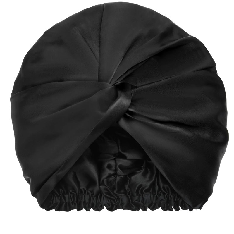 Lenoites Mulberry Silk Sleeping Cap - Black