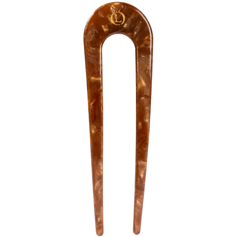 Lenoites French Hair Pin - Cocoa Brown