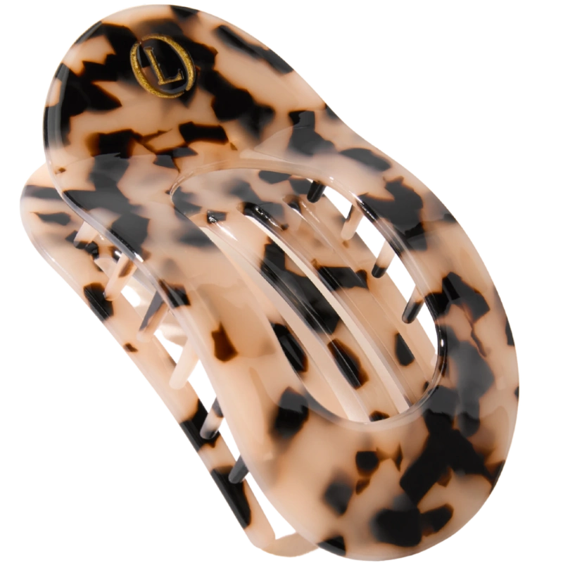 Lenoites Flat Hair Clip - Nude Leopard